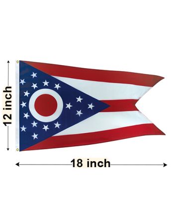 12"x18" Ohio Nylon Outdoor Flag